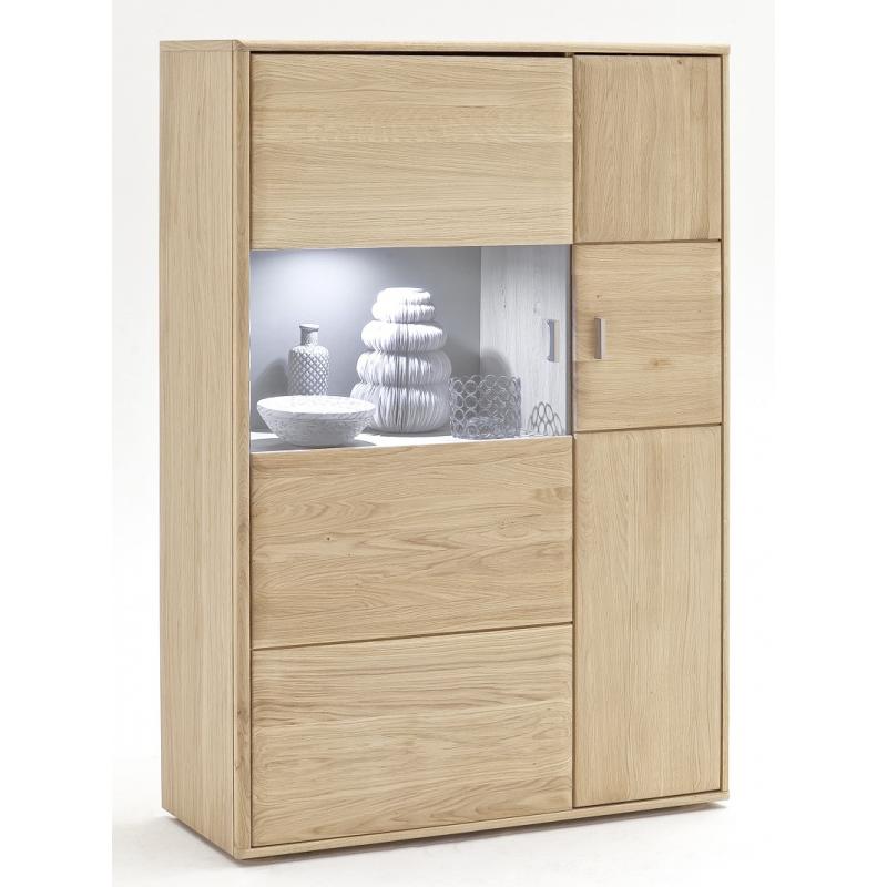 Highboard Tarragona (R) | Eiche Bianco | LED Beleuchtung