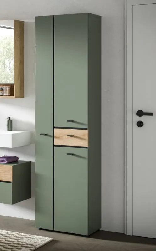Hochschrank Aqua | Sage Green / Evoke Oak