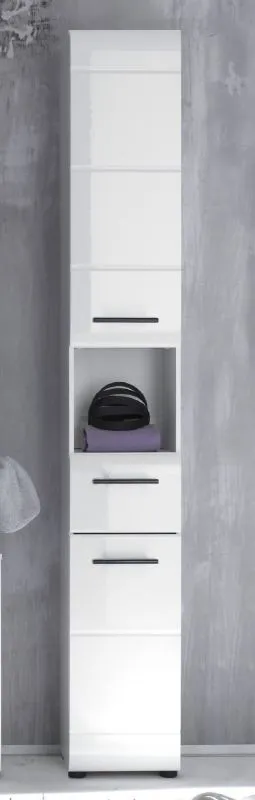 Hochschrank Skin 2 | weiß Hochglanz