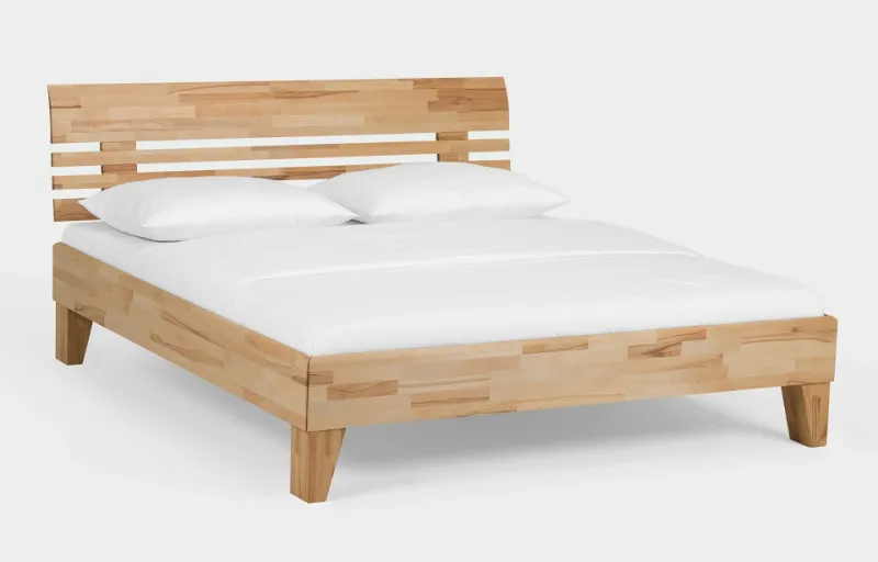 Holzbett massiv Dahlia | Kernbuche geölt | 120x210 | Kopfteil 1