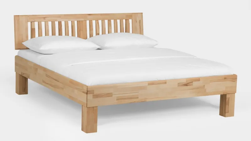 Holzbett massiv Dahlia | Kernbuche geölt | 120x210 | Kopfteil 3
