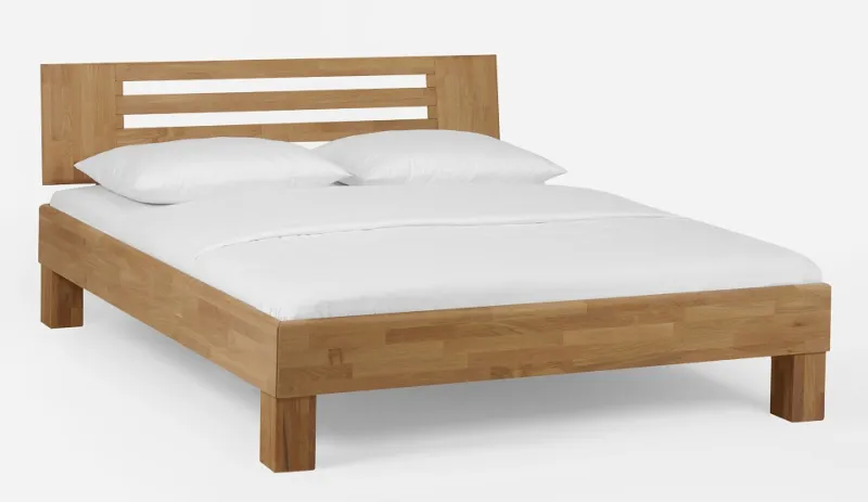 Holzbett massiv Dahlia | Wildeiche Honig geölt | 180x210 | Kopfteil 2