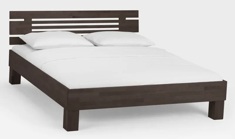 Holzbett massiv Daisy | Buche wenge lackiert | 200x220 | Kopfteil 1