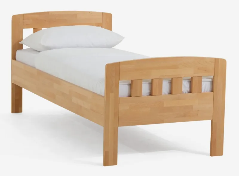 Holzbett massiv Jasmine | Buche lackiert | 90x210 | mit Fußteil