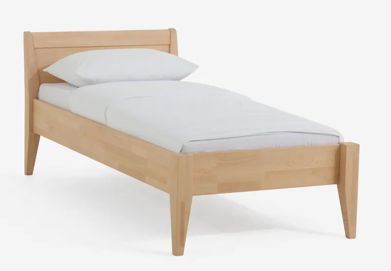Holzbett massiv Jasmine | Buche natur geölt | 100x220 | ohne Fußteil