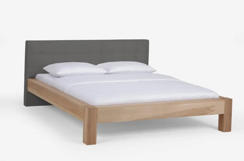 Holzbett massiv Lotus | Kernbuche geölt | 180x220 | Kopfteil 2