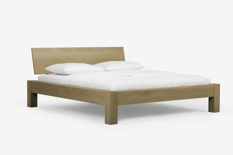 Holzbett massiv Lotus | Wildeiche Honig geölt | 140x210 | Kopfteil 3