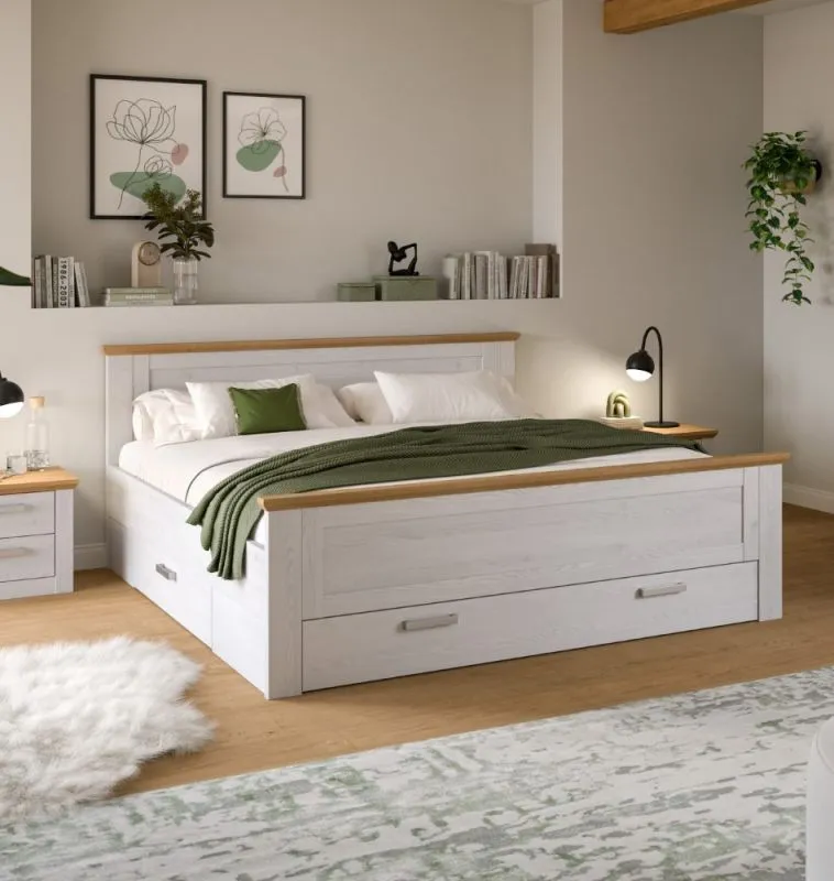 Holzbett Verona | mit Auszügen | Artisan / Sibiu Lärche