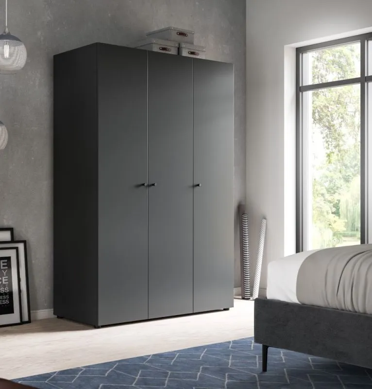 Kleiderschrank Darwin | mit 3 Türen | anthrazit
