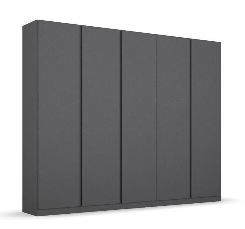 Kleiderschrank Drehtürenschrank Monostar | 5-türig | grau-metallic 226 x 210 x 54