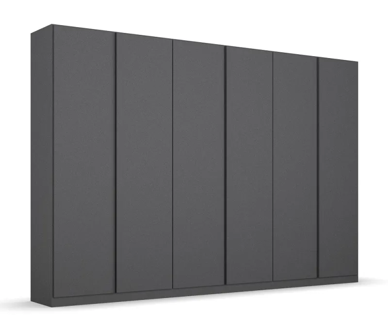 Kleiderschrank Drehtürenschrank Monostar | 6-türig | grau-metallic 271 x 210 x 54