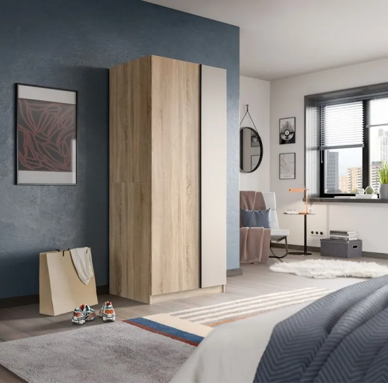 Kleiderschrank Oakland | mit 2 Türen | Sonoma Eiche