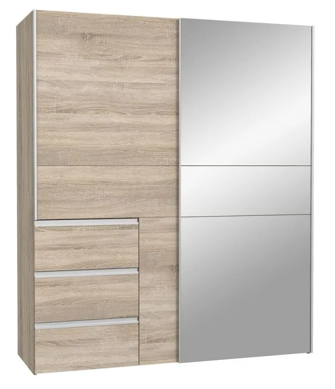 Kleiderschrank Schwebetürenschrank WINN 2 | 2-türig | Sonoma Eiche