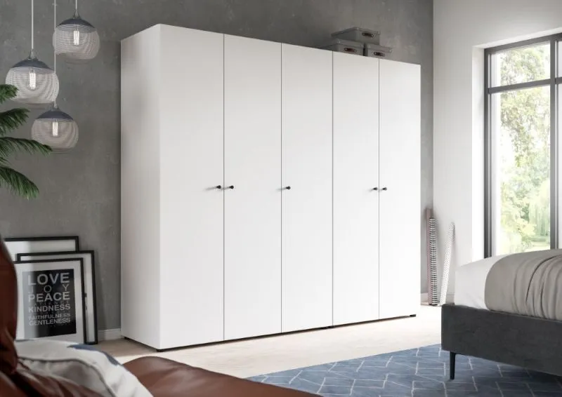 Kleiderschrank set Darwin | 2-teilig | mit 2 & 3 Türen | weiß