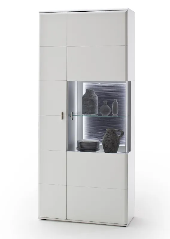 Kombi-Vitrine Amora | weiß matt | ohne Beleuchtung