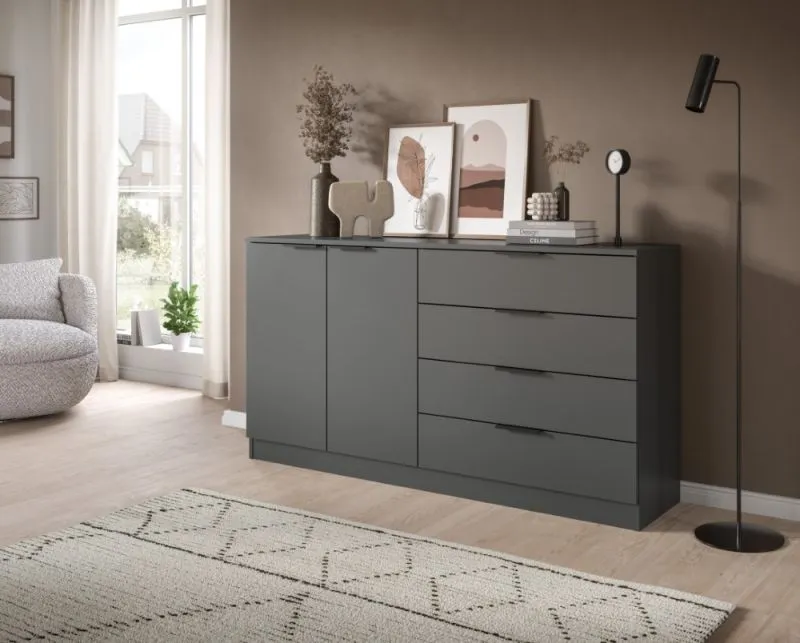 Kommode Kopenhagen 2 | mit 4 Schubkästen | anthrazit