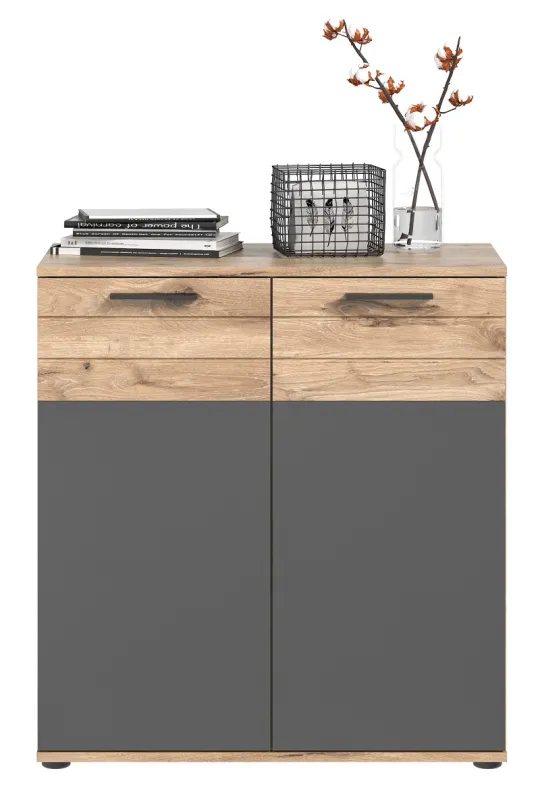 Kommode Mason | Nox Oak / Basalt Grau