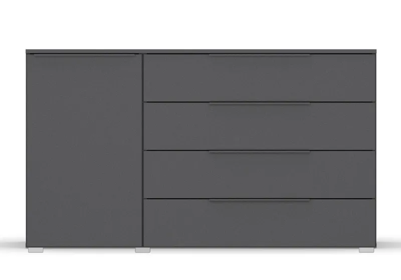 Kommode Monostar | mit Schubkästen | grau metallic | 140 x 81 x 42 cm