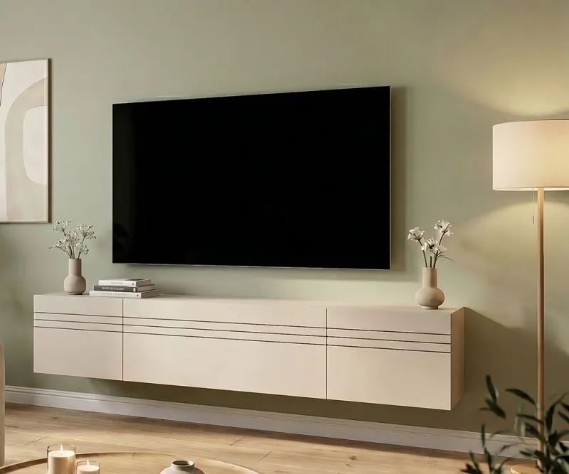 Lowboard TV-Board Beach | 3-teilig | Kaschmir