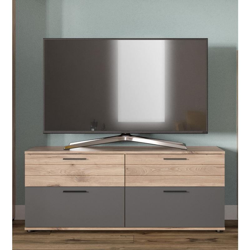 Lowboard TV-Board Mason klein | Nox Oak / Basalt Grau
