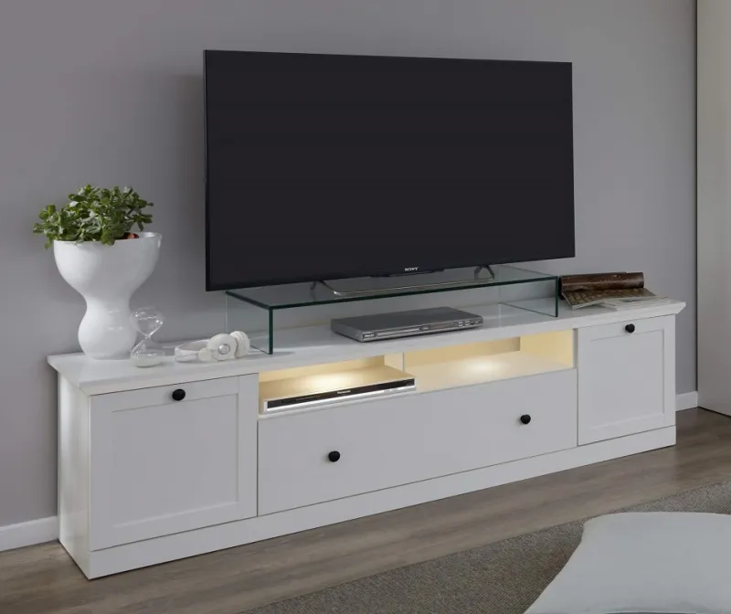 Lowboard TV-Unterteil Baxter | Landhausstil | weiß | ohne Beleuchtung