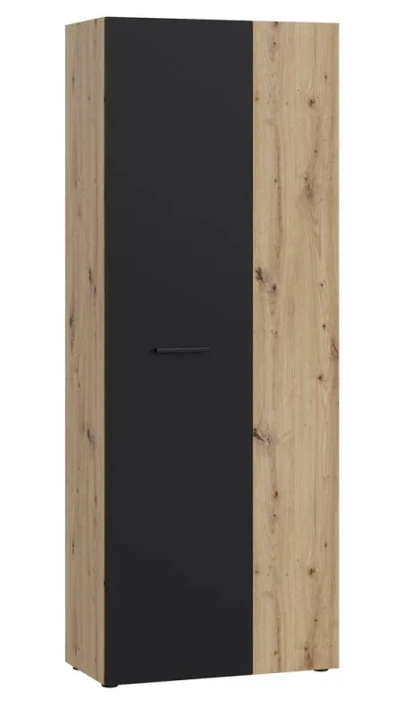 Mehrzweckschrank Drehtürenschrank Schrank Net106 | 2-türig | schwarz / Artisaneiche