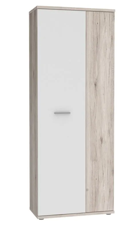 Mehrzweckschrank Drehtürenschrank Schrank Net106 | 2-türig | weiß / Sandeiche