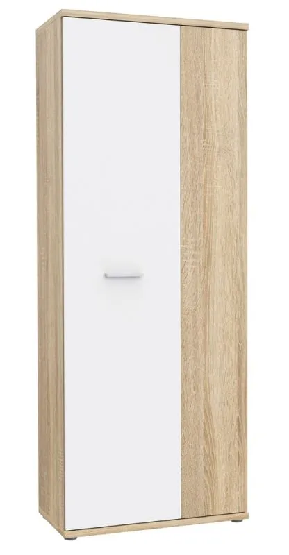 Mehrzweckschrank Drehtürenschrank Schrank Net106 | 2-türig | weiß / Sonoma Eiche