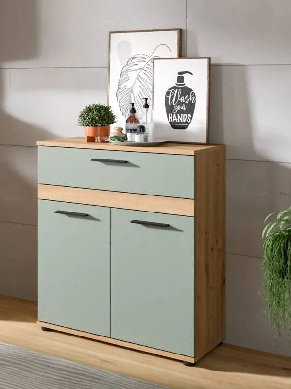 Midischrank Kommode Blake | Salbei / Artisan Eiche