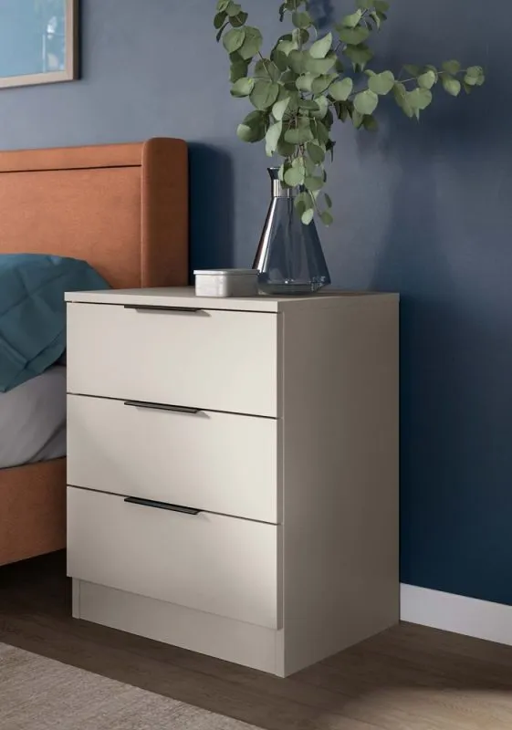 Nachttisch Kopenhagen | 2er set | mit Schubkästen | Kaschmir