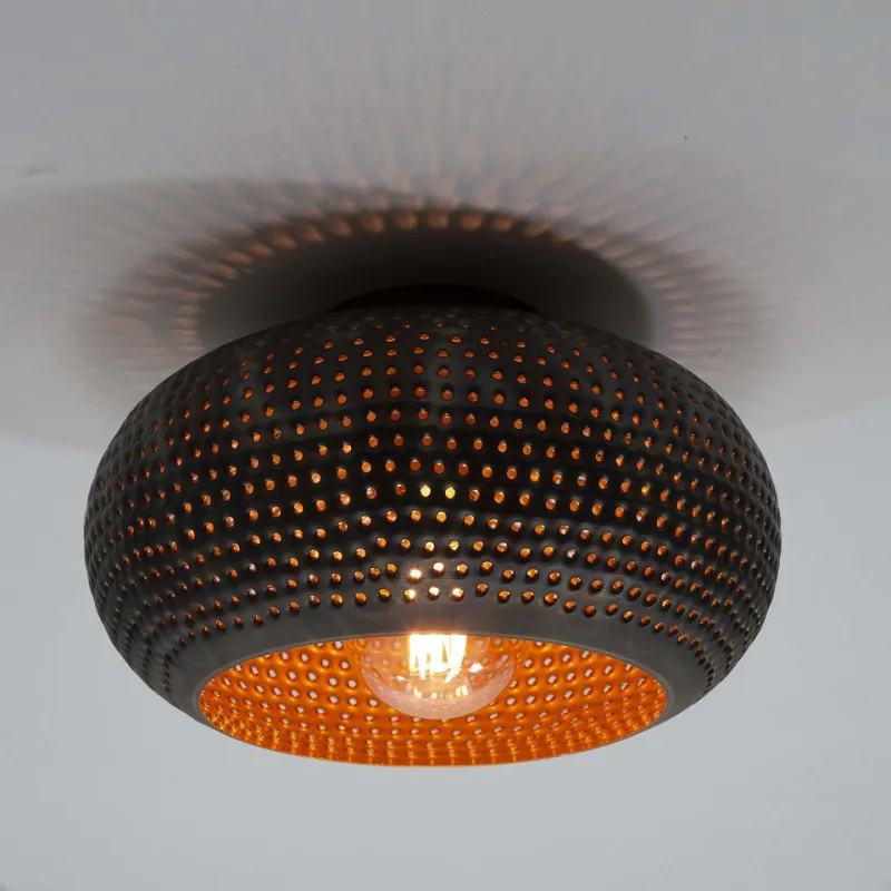 Pendellampe Mejuda | Metall | schwarz-braun