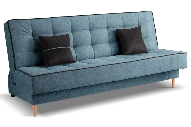 Schlafsofa 3-Sitzer Bono | 199cm | Strukturstoff | blau