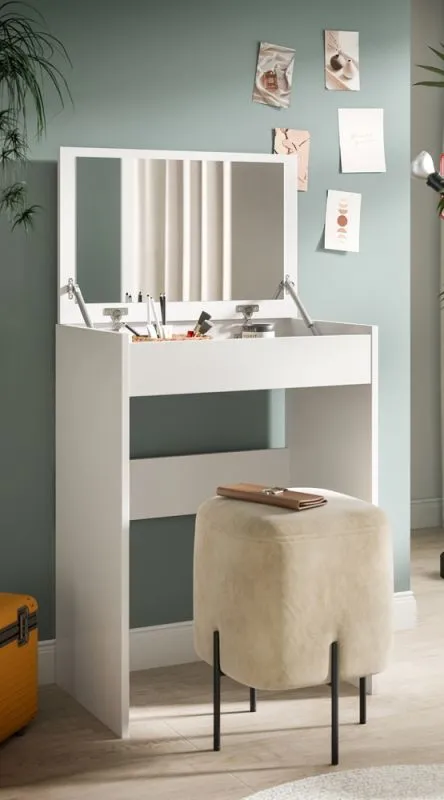Schminktisch Canu mit Spiegel | weiß
