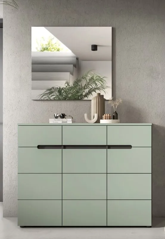 Schuhschrank Canu | Smoke Green / Basalt grau