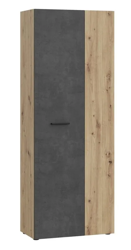 Schuhschrank Drehtürenschrank Net106 | 2-türig | Dunkelgrau / Artisan Eiche