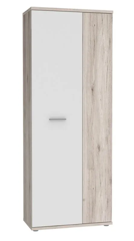 Schuhschrank Drehtürenschrank Net106 | 2-türig | weiß / Sandeiche