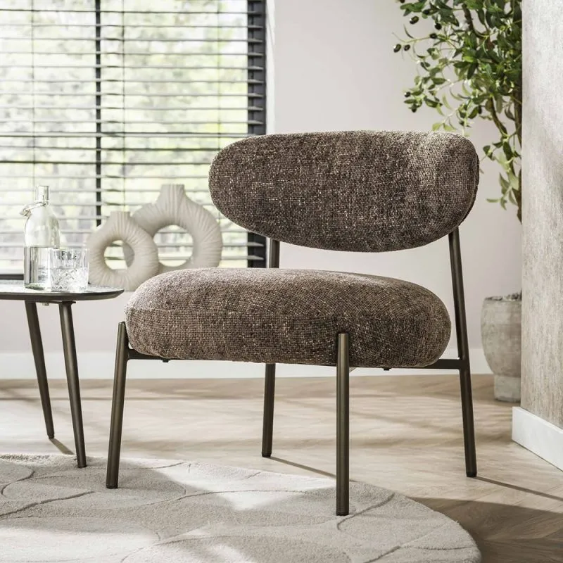 Sessel Elysia | Cargo Stoff / Strukturgewebe | braun