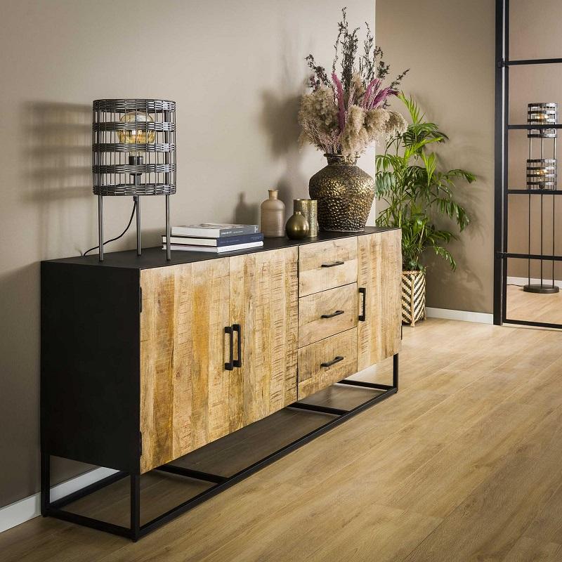 Sideboard Werdi | Mango massiv | weiß Antik