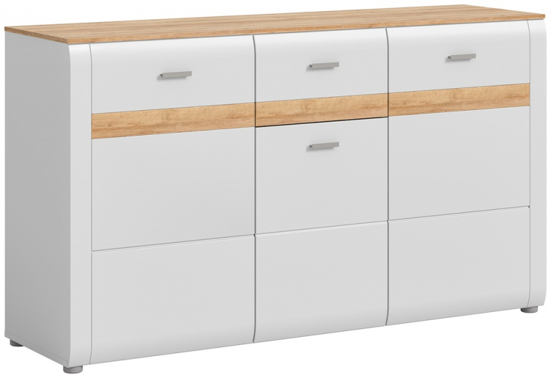 Sideboard Ashton | Ashgray matt / Rivera Eiche | 150 x 86 x 43