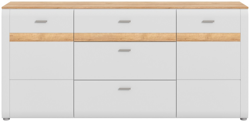 Sideboard Ashton | Ashgray matt / Rivera Eiche | 185 x 86 x 43