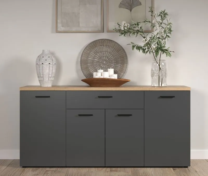 Sideboard Baggio | Anthrazit / Coast Evoke Oak