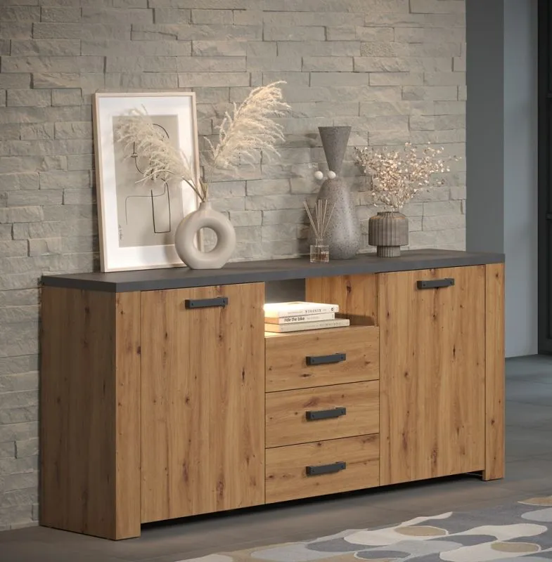Sideboard Follow | Artisan Eiche / Matera grau