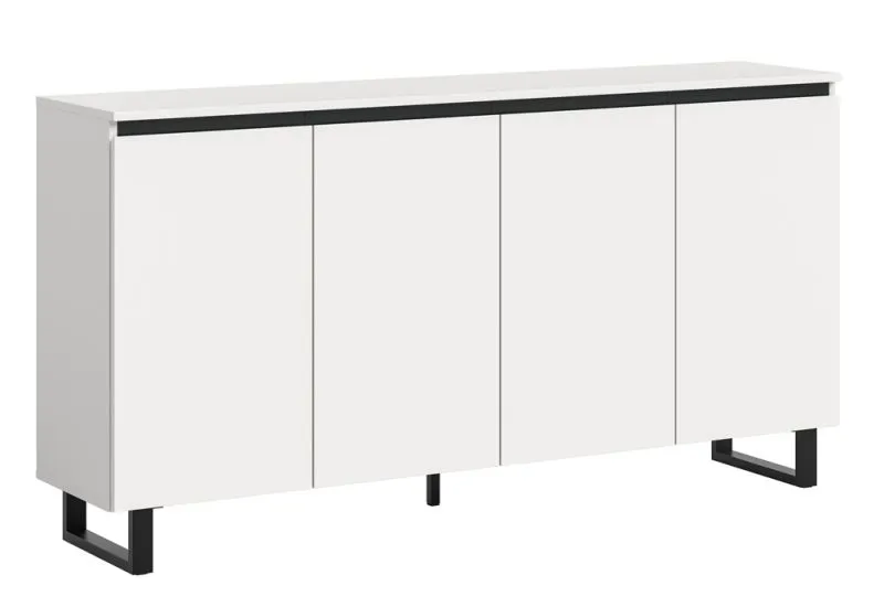 Sideboard Kommode Tomasa 1 | weiß / schwarz
