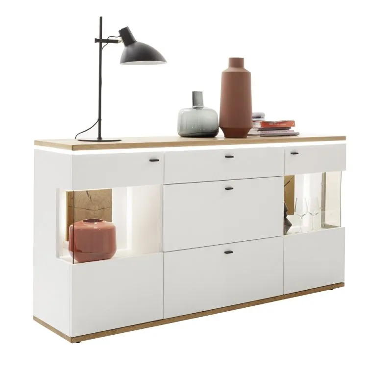 Sideboard Matadi | Soft white / Ast-Balkeneiche