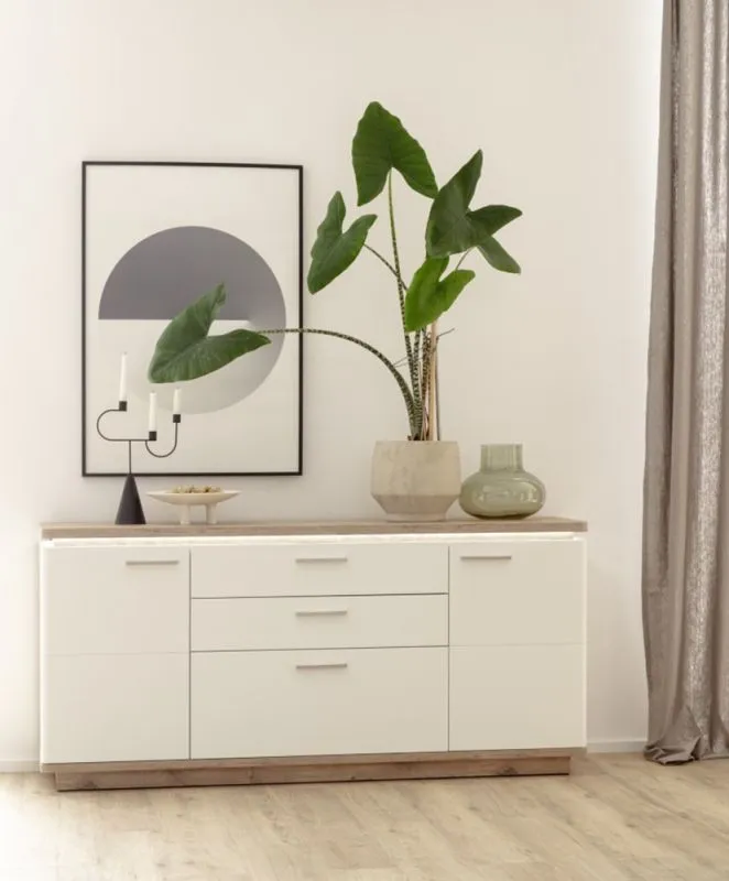 Sideboard Palermo | Soft white / Viking Oak
