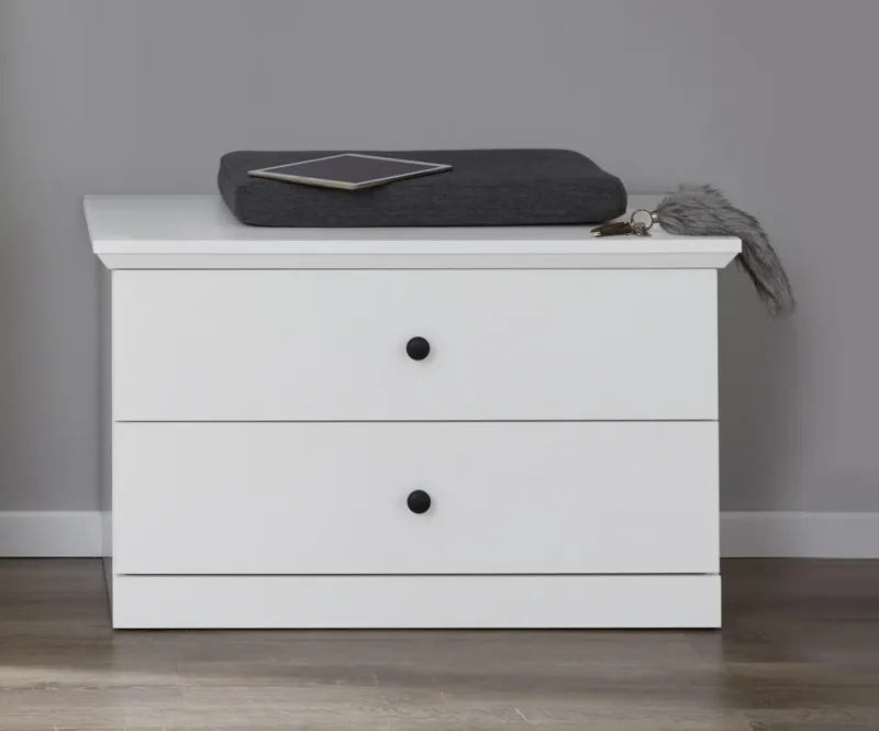 Sitzbank Baxter | Landhausstil | weiß mit Sitzkissen