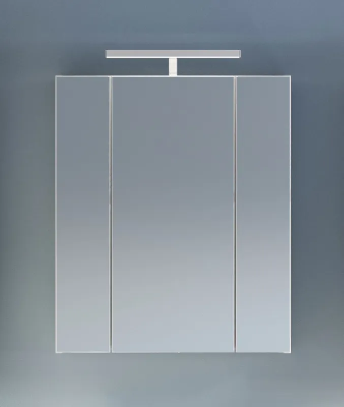 Spiegelschrank Linus | weiß Hochglanz | LED Beleuchtung ohne LED Beleuchtung