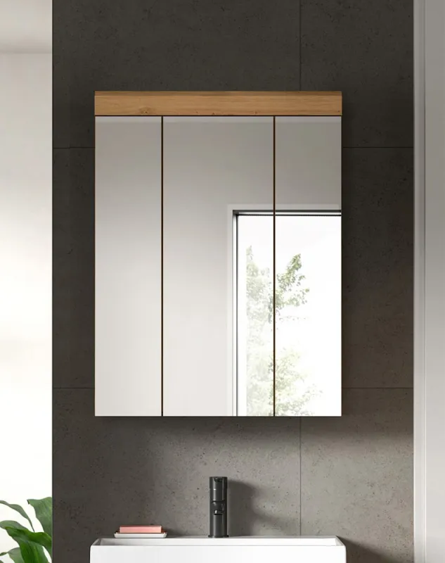 Spiegelschrank Scout | Eiche | mit Aufsatzleuchte