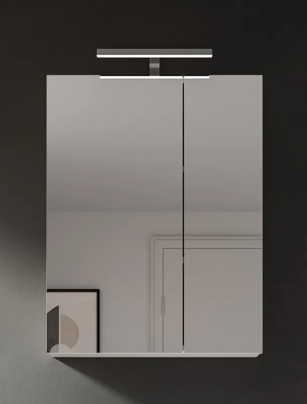 Spiegelschrank Vira | weiß | mit LED Beleuchtung 60x77x18