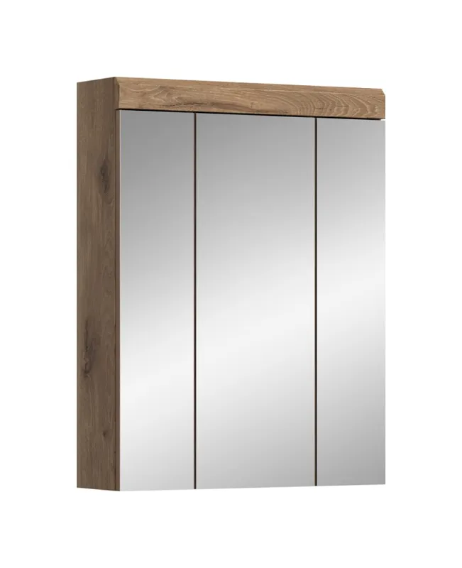 Spiegelschrank Wave | Nox Oak | ohne Aufsatzleuchte
